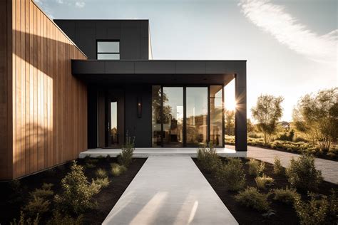 modern houses with black accents